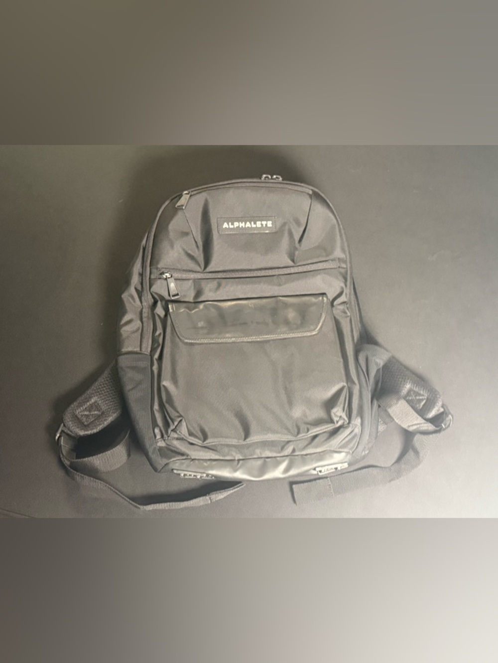 Alphalete Black Men's Travel Backpack with Front Pouch